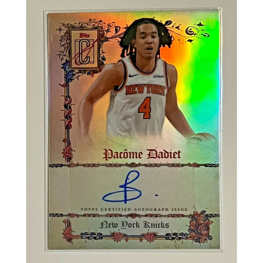 2025-26 Topps Signature Class Pacome Dadiet Manuscripts Auto Knicks MS-PD